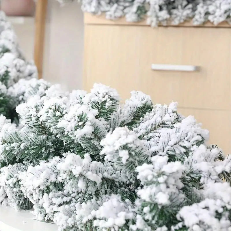 Festão de Natal Super Realista Nevado