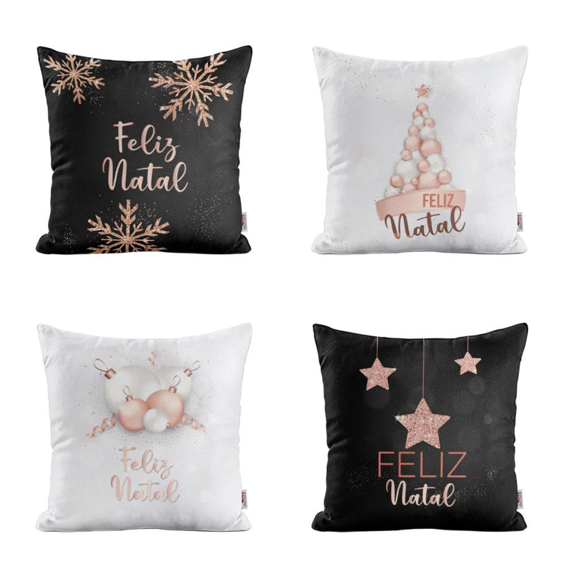 Kit Capas de Almofadas de Natal Para Decoração de Sofá