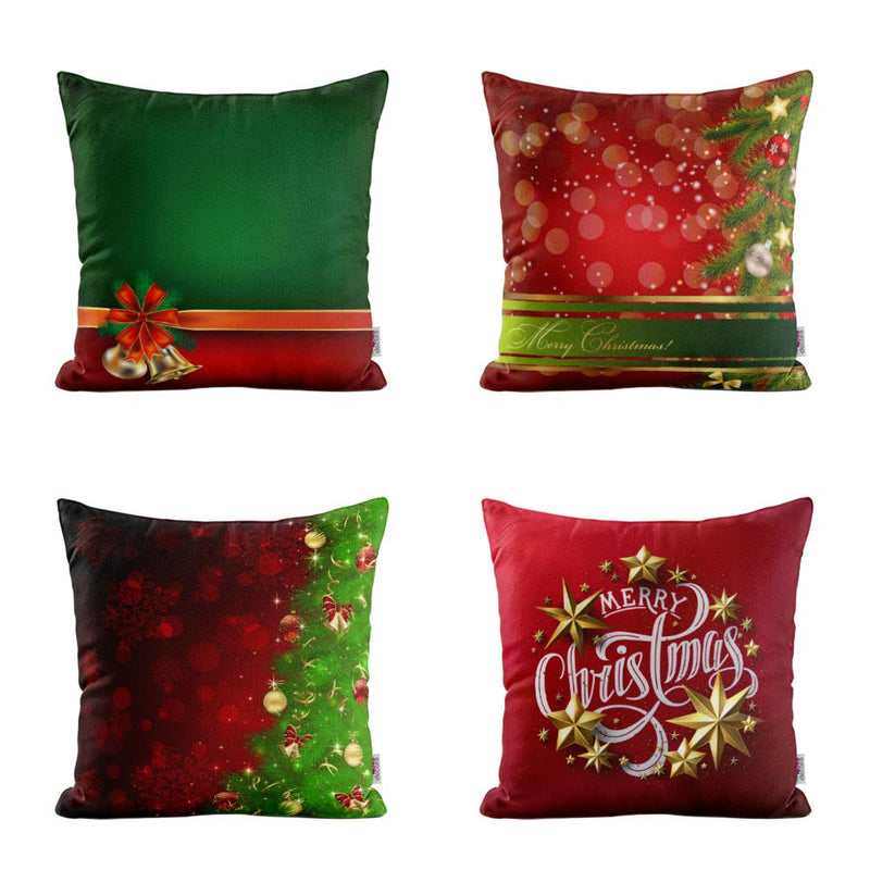 Kit Capas de Almofadas de Natal Para Decoração de Sofá