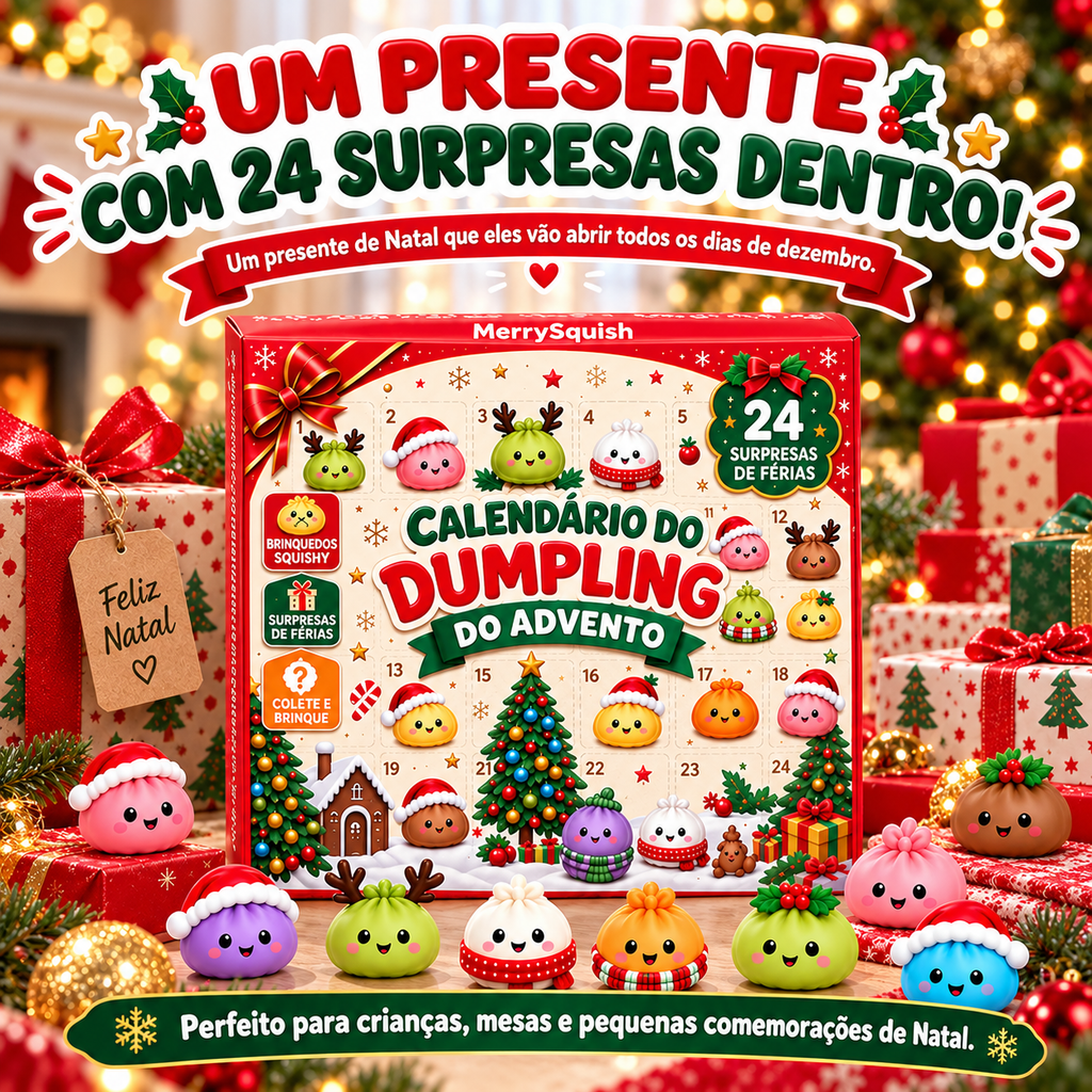 24 Dumpling Squishy Calendário Advento
