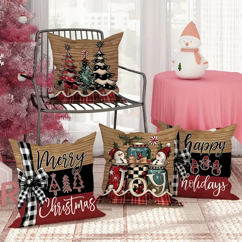 Kit Capas de Almofadas de Natal Sofisticada