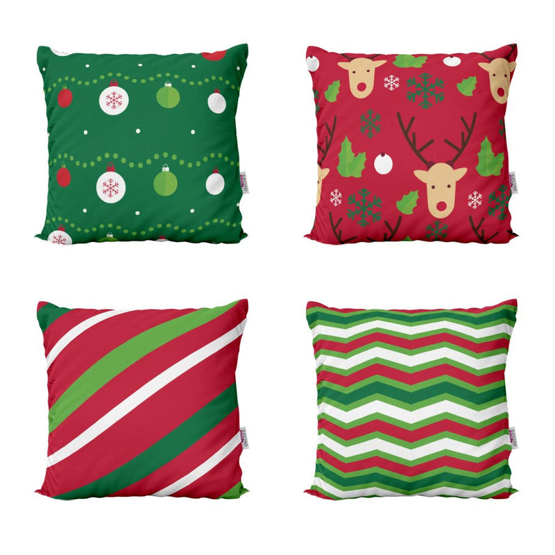 Kit Capas de Almofadas de Natal Para Decoração de Sofá