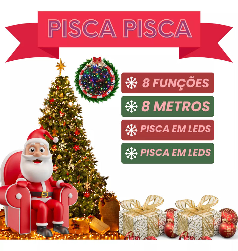 Kit Árvore Natal Grande 1,5m Decorada Completa Cheia Pisca