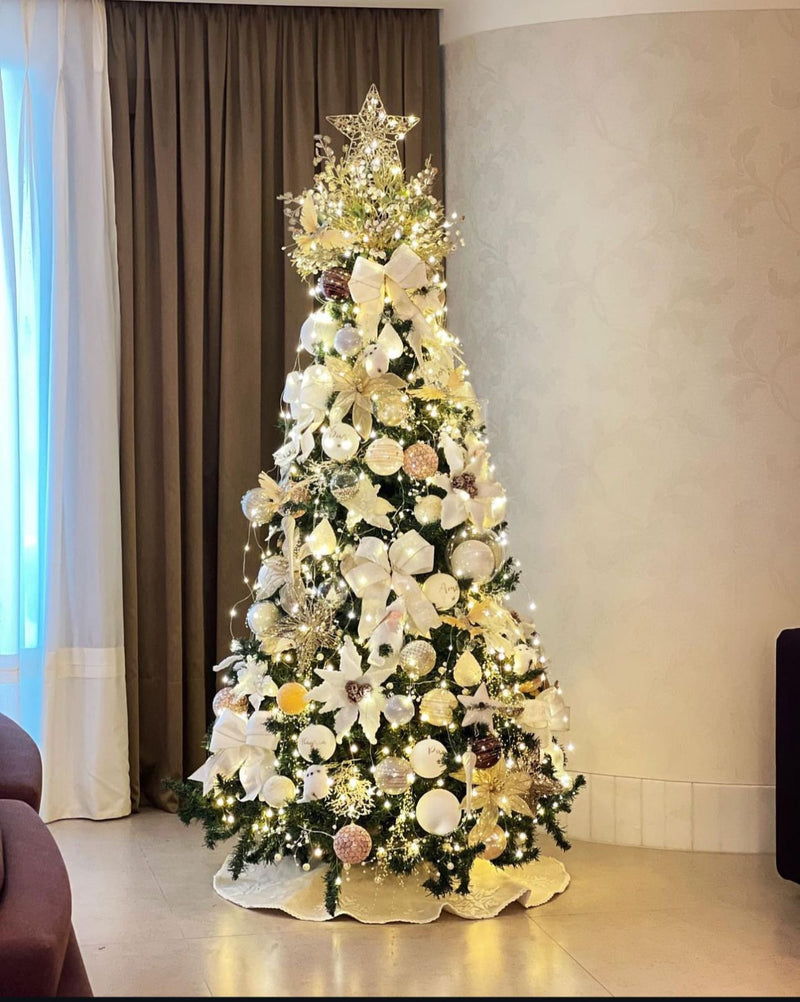 Árvore de Natal + Decoração 360º White Inclusa – 1,80 Metros