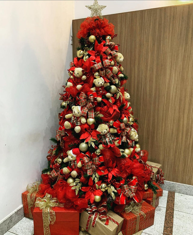 Árvore de Natal + Decoração 360º Luxo Bear – 2,40 Metros