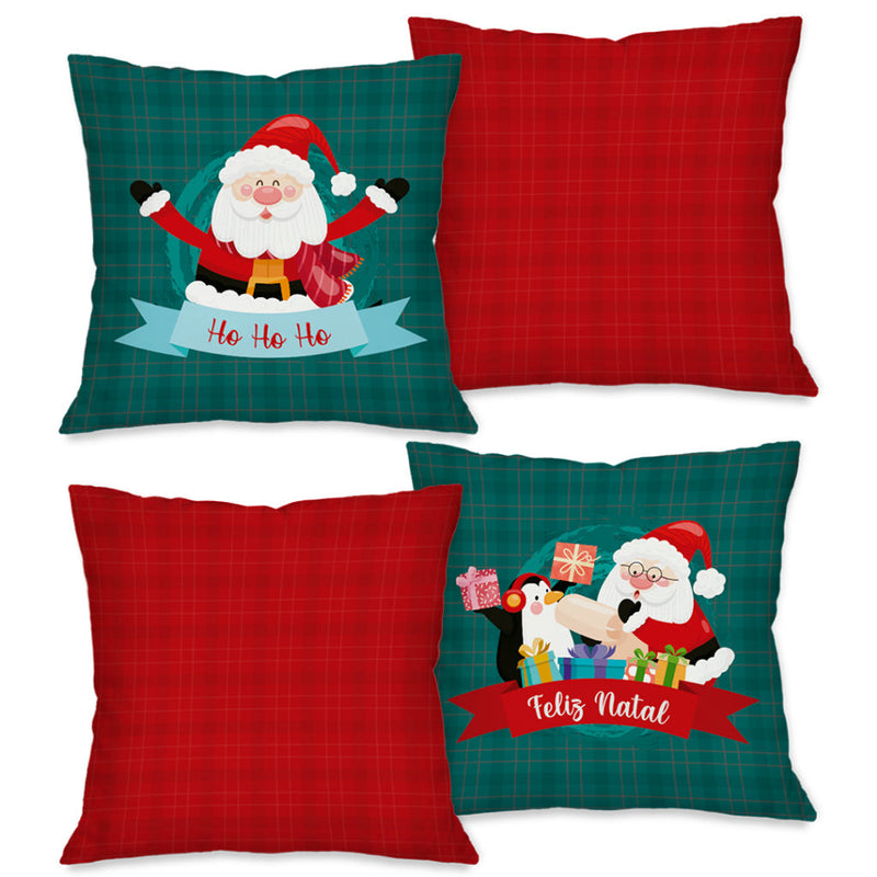 Kit Capas de Almofadas de Natal Para Decoração de Sofá