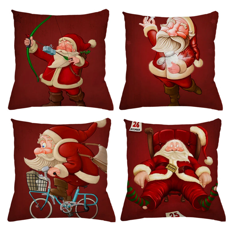 Kit Capas de Almofadas de Natal Para Decoração de Sofá