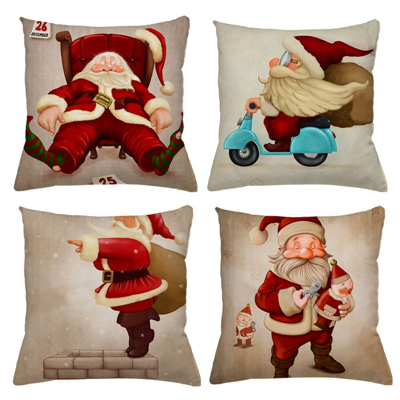 Kit Capas de Almofadas de Natal Para Decoração de Sofá