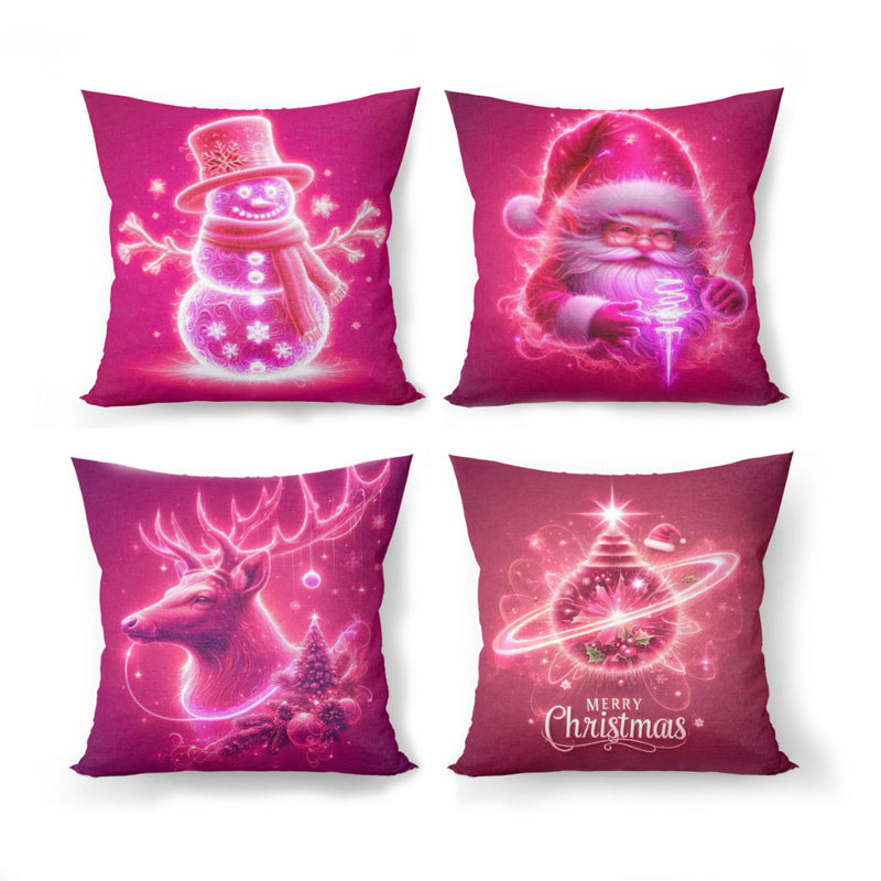 Kit Capas de Almofadas de Natal Para Decoração de Sofá