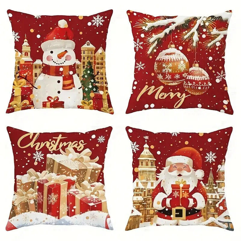 Kit Capas de Almofadas de Natal Sofisticada